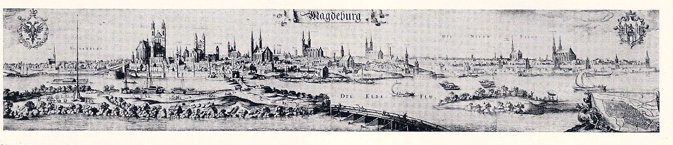 Historische Stadtansicht Magdeburgs